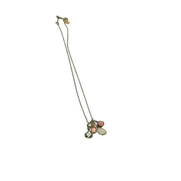 Ann Taylor LOFT Multi Colored Crystals Pendant Necklace - Picture 3 of 5